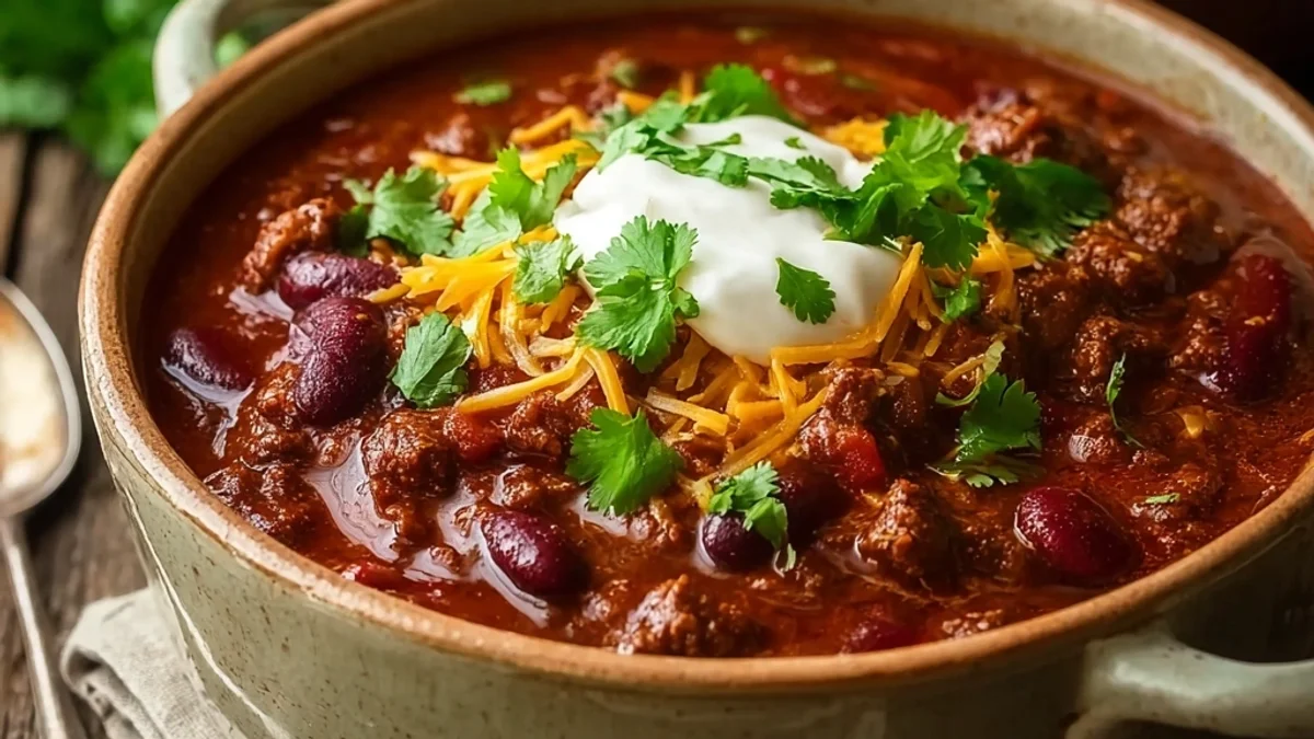 Simple Slow Cooker Chili with Deep Flavors