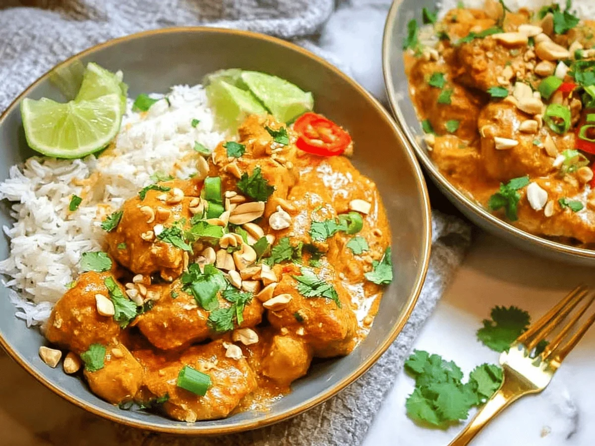 Slow Cooker Chicken Satay Recipe - Featured Image