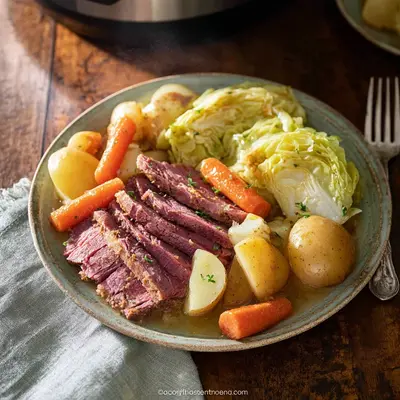 Slow Cooker Corned Beef and Cabbage