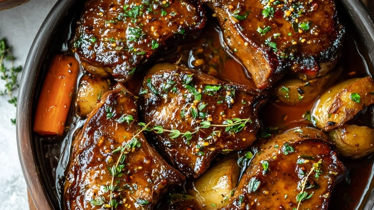 Slow Cooker Honey Garlic Lamb Chops: Tender & Flavorful