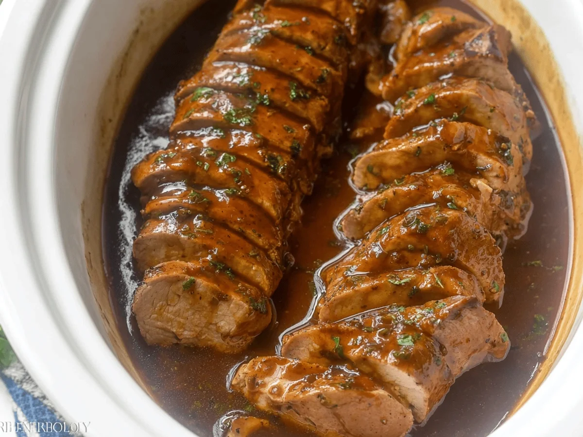 Slow Cooker Pork Tenderloin - Easy and Delicious! - Featured Image