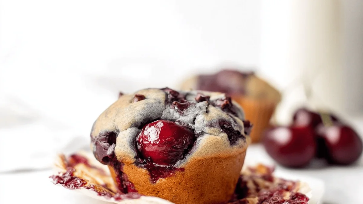 Small Batch Chocolate Cherry Muffins Recipe