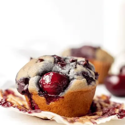 Small Batch Chocolate Cherry Muffins Recipe