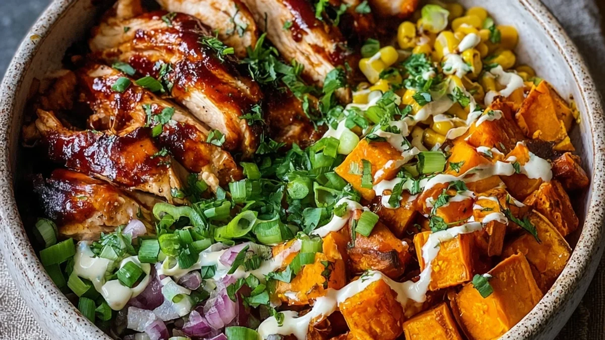 Smoky BBQ Chicken Sweet Potato Bowl Recipe: Easy Comfort