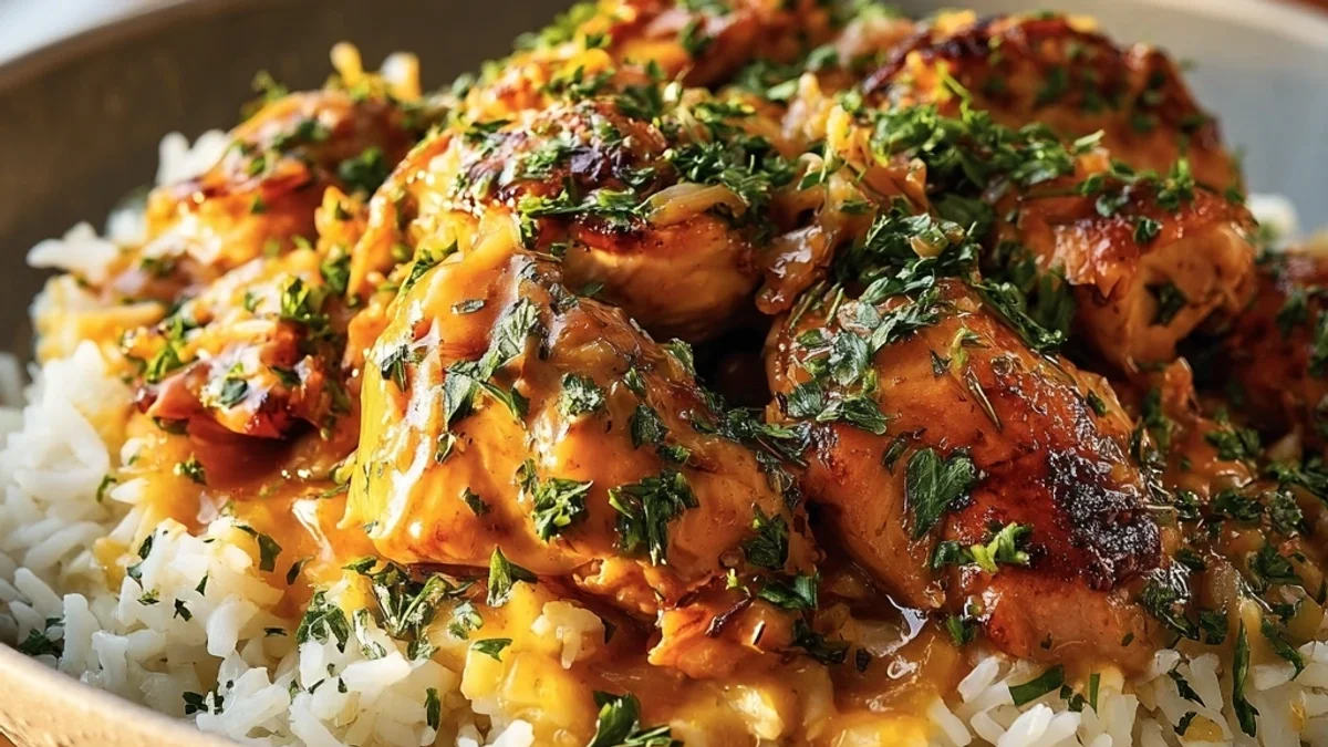 Smothered Chicken and Rice: Tender, Creamy Comfort