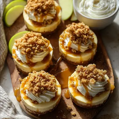 Spiced Apple Crisp Mini Cheesecakes: Easy Dessert