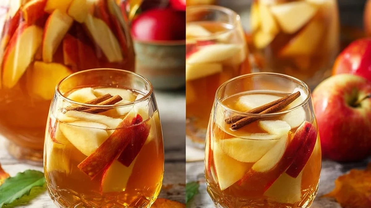Spiced Caramel Apple Cider Sangria for Autumn