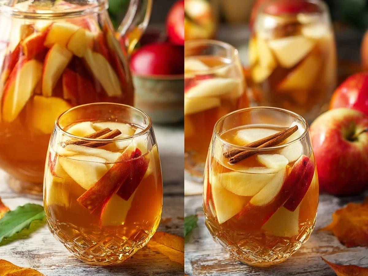 Spiced Caramel Apple Cider Sangria for Autumn - Featured Image