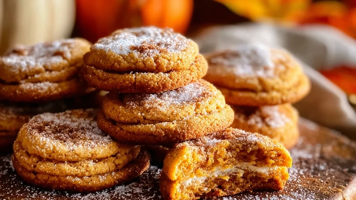 Spiced Pumpkin Cheesecake Cookies: Creamy Swirl Treats
