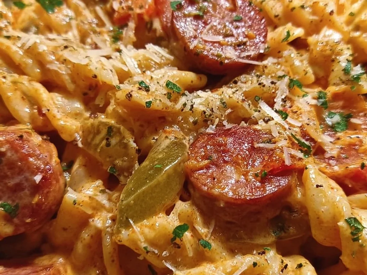 Spicy Cajun One-Pot Creamy Sausage Pasta for Busy Nights - Featured Image
