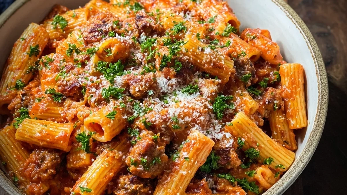 Spicy Turkey Sausage Rigatoni: Hearty Weeknight Pasta