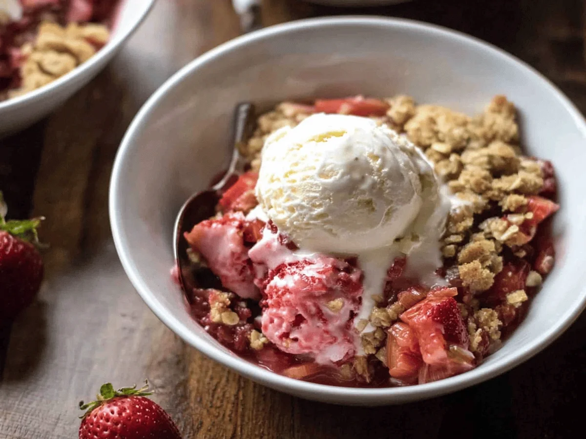 Strawberry Rhubarb Crisp Recipe for Irresistible Desserts - Featured Image