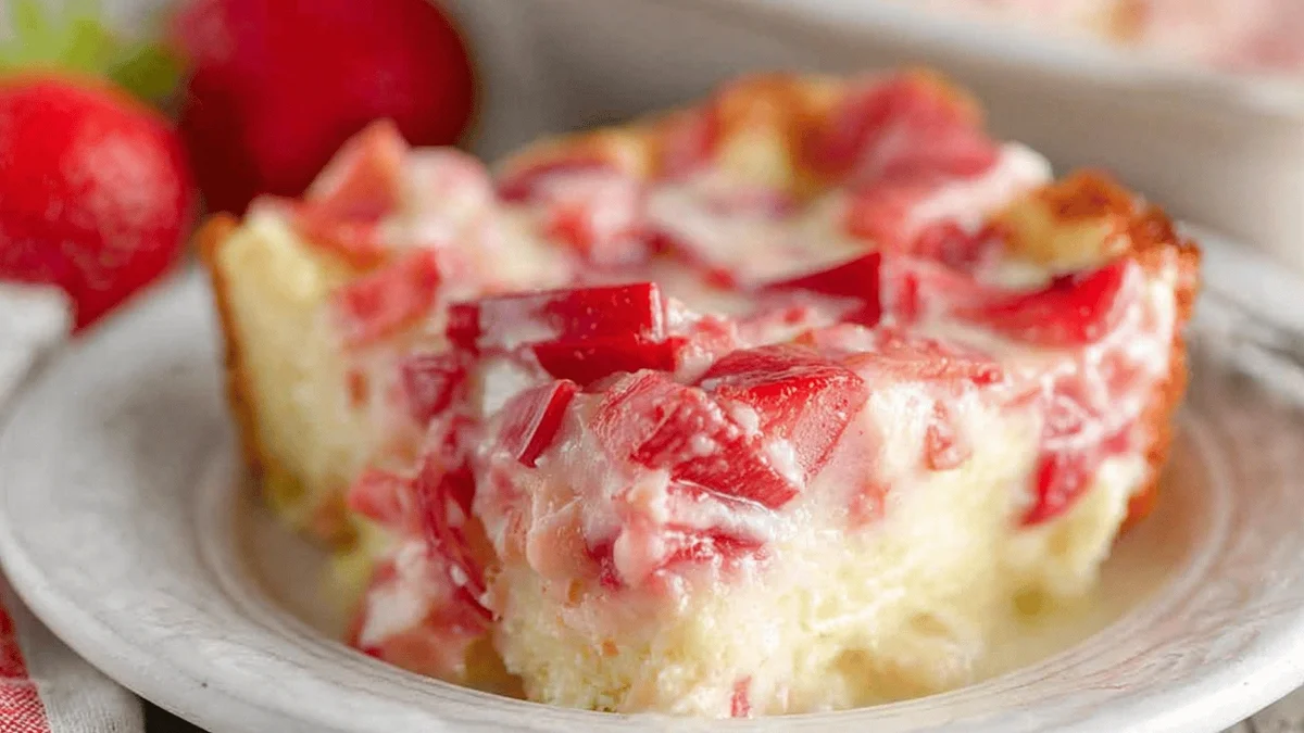 Strawberry Rhubarb Custard Dessert Recipe