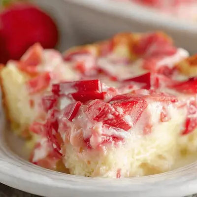 Strawberry Rhubarb Custard Dessert Recipe