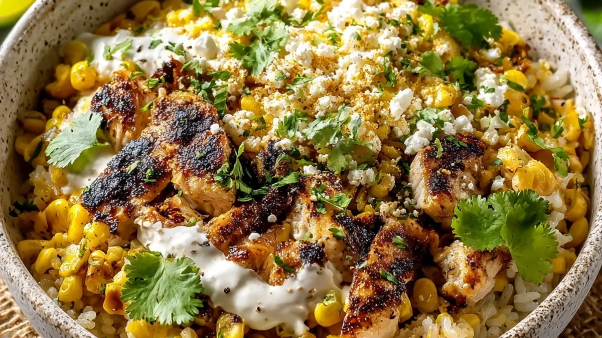 Street Corn Chicken Rice Bowl: Smoky & Satisfying