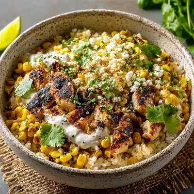 Street Corn Chicken Rice Bowl: Smoky & Satisfying