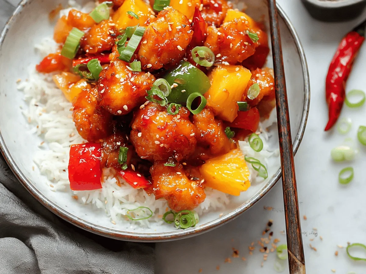 Sweet and Sour Chicken Recipe: Easy & Irresistible - Featured Image