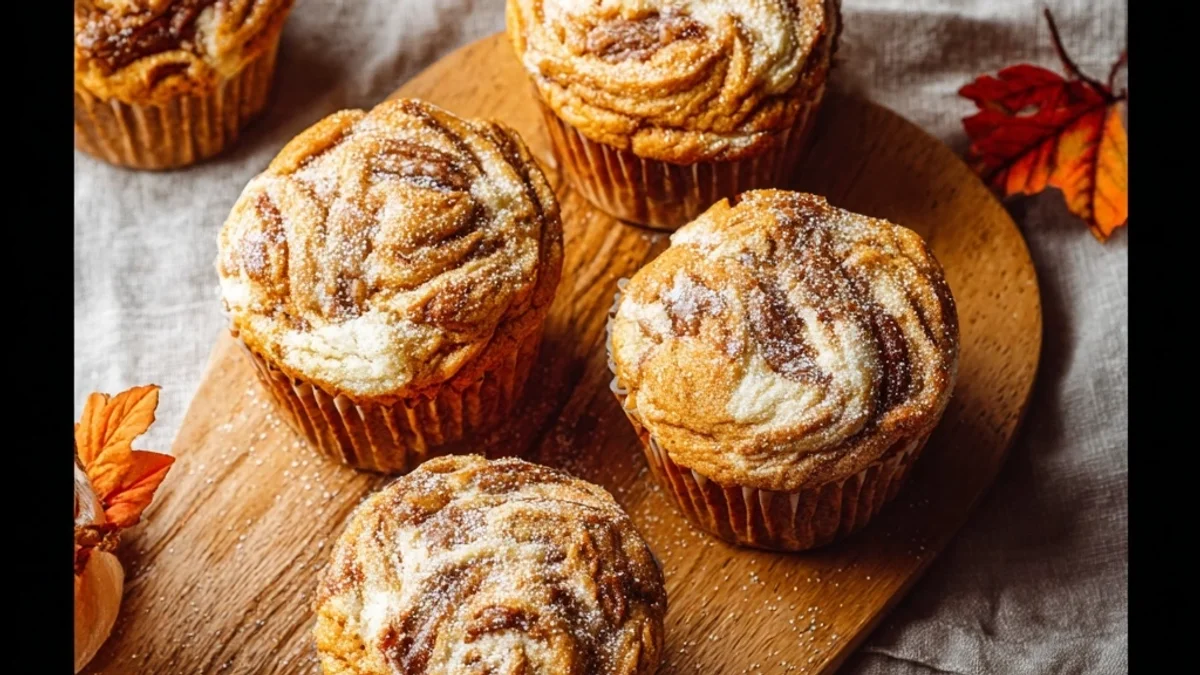 Swirled Pumpkin Cream Cheese Muffins: Autumn Treat