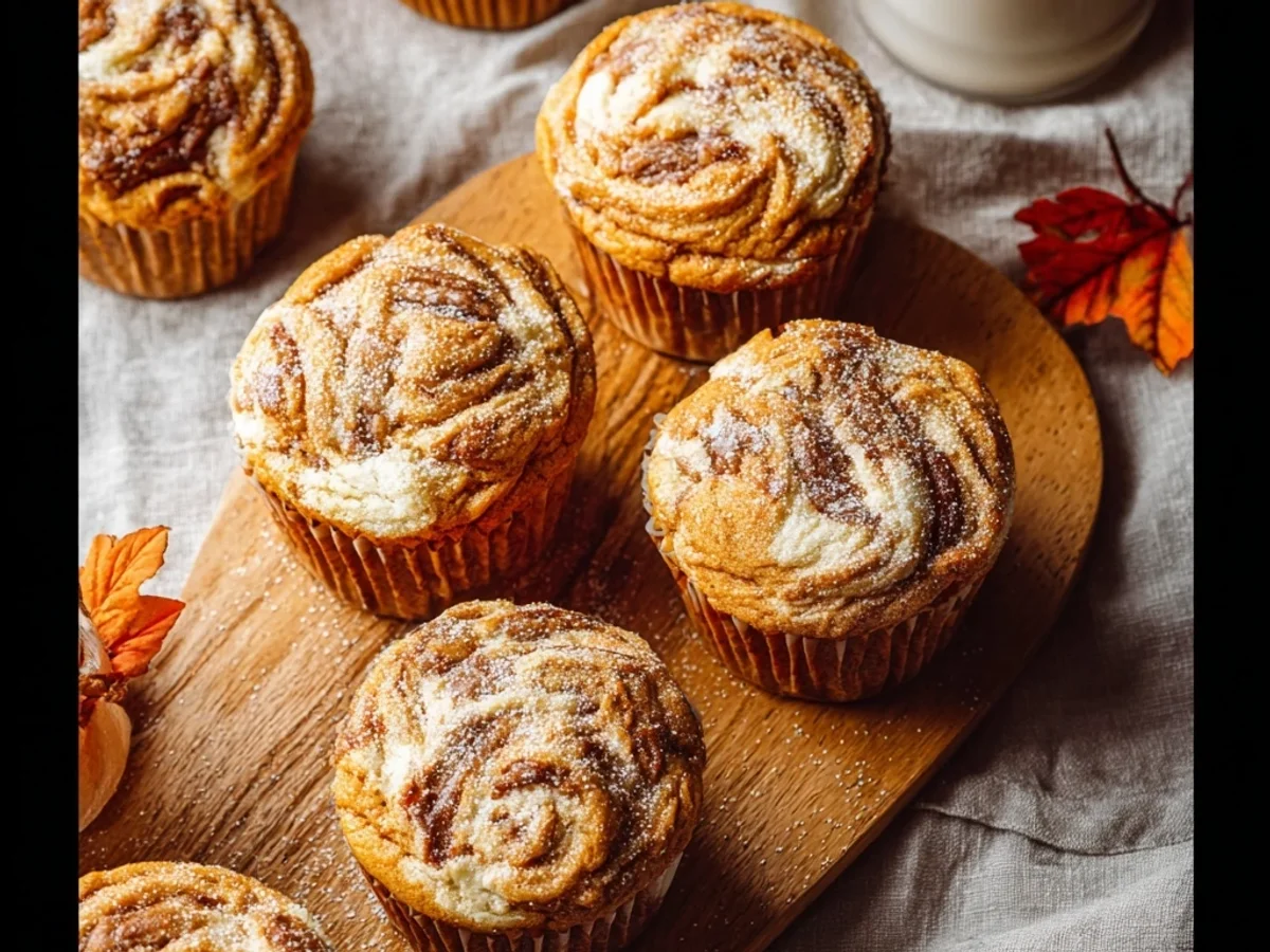 Swirled Pumpkin Cream Cheese Muffins: Autumn Treat - Featured Image