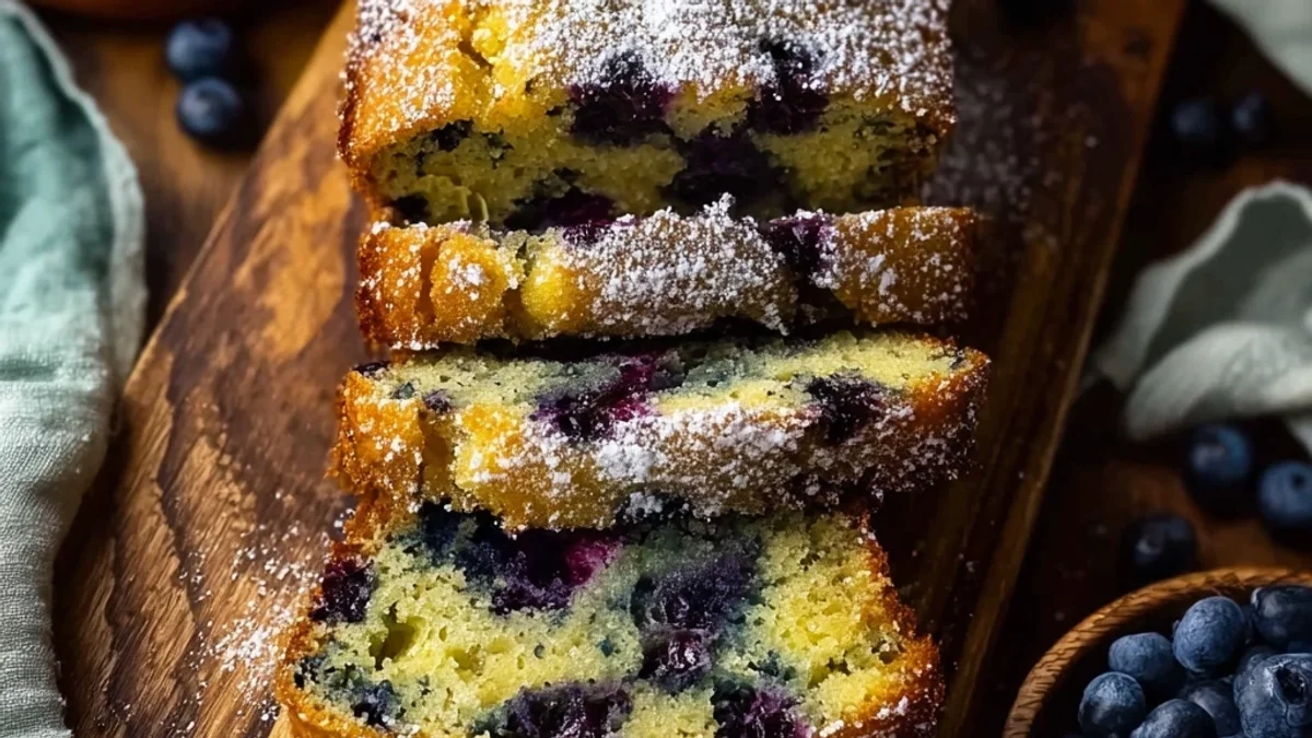 Tangy Lemon Blueberry Zucchini Bread Recipe