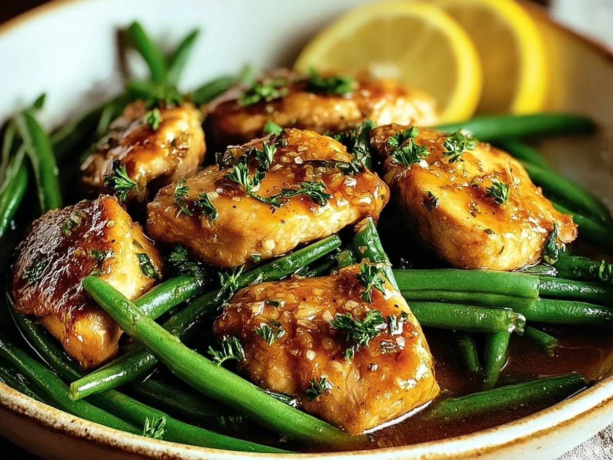 Tangy Lemon Garlic Chicken & Green Beans Delight - Featured Image