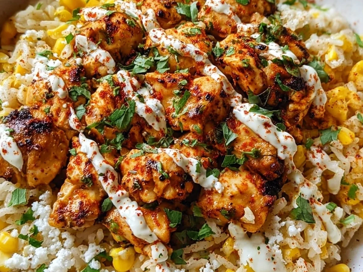 Tangy Street Corn Chicken Rice Bowl: Easy Dinner - Featured Image