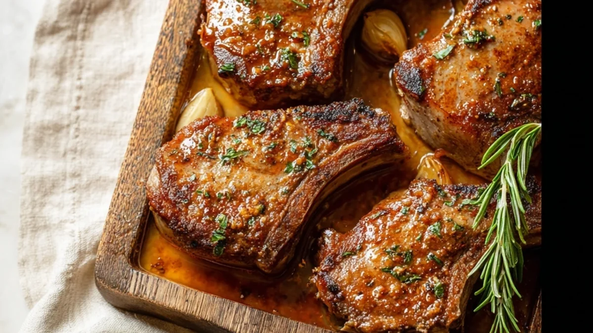 Tender Baked Lamb Chops with Garlic-Herb Crust