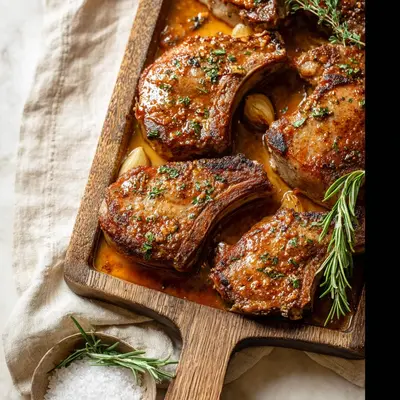 Tender Baked Lamb Chops with Garlic-Herb Crust