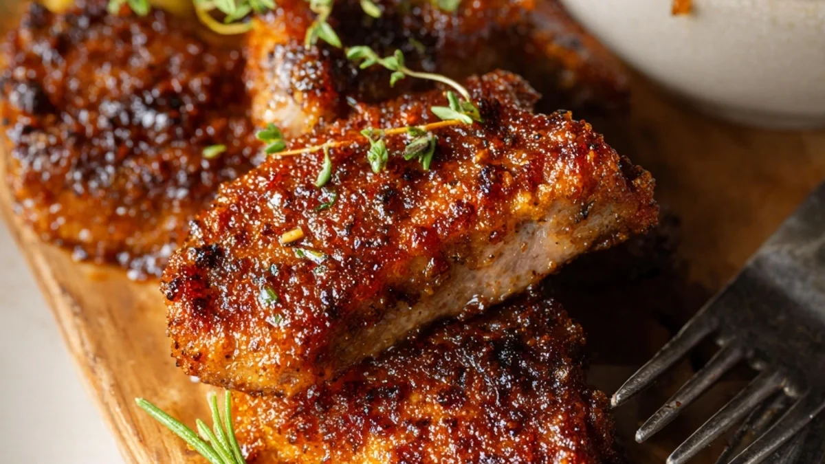 Tender Brown Sugar Lamb Chops, Oven-Baked