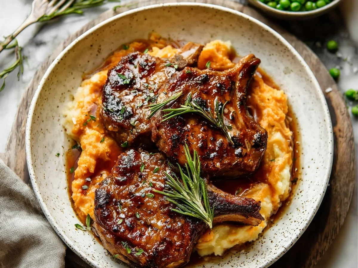 Tender Brown Sugar Lamb Chops with Rosemary Glaze - Featured Image