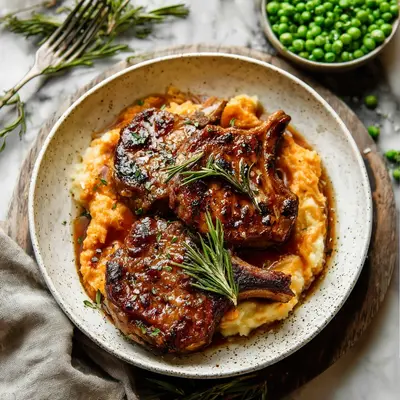 Tender Brown Sugar Lamb Chops with Rosemary Glaze