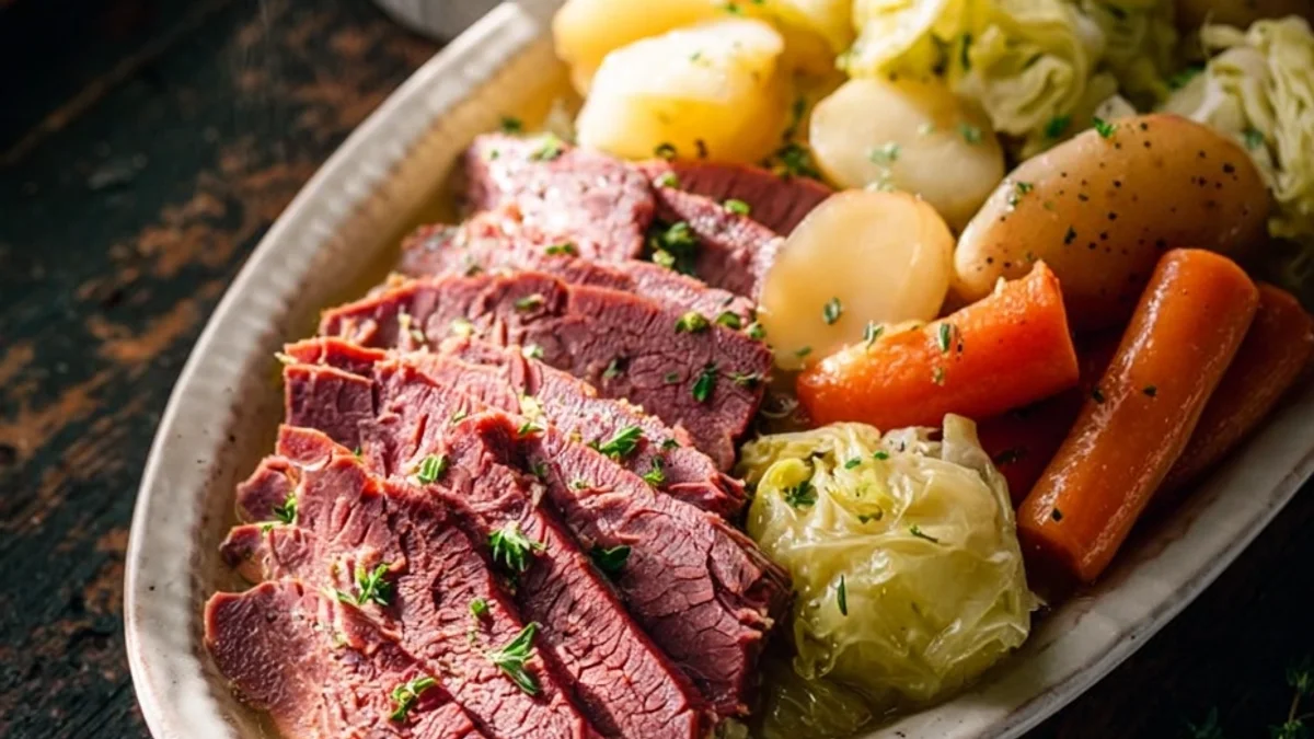 Tender Slow Cooker Corned Beef and Cabbage Recipe