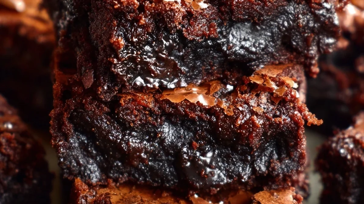 Thick Chewy Brownies with Crackly Top