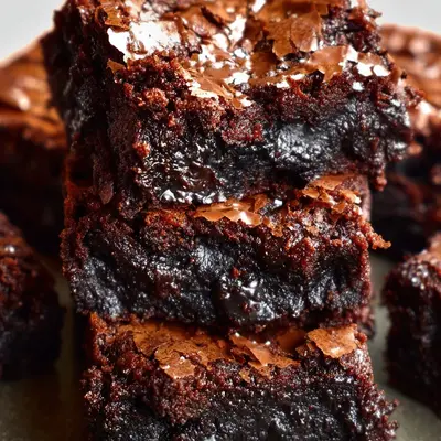 Thick Chewy Brownies with Crackly Top