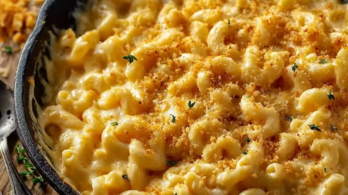 Upgraded Mac and Cheese: Rich, Tangy, and Baked