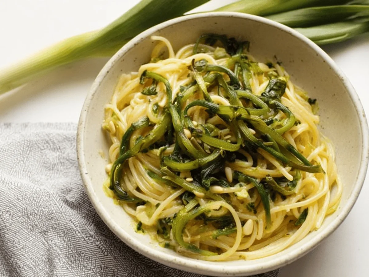 Vegan Garlic Scape Pasta Recipe – Fresh & Flavorful - Featured Image