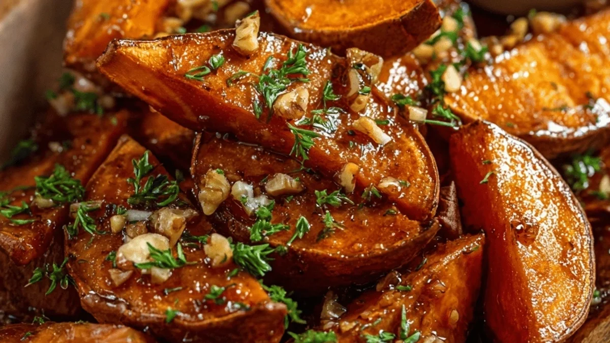 Walnut Maple Roasted Sweet Potatoes: My Cozy Favorite
