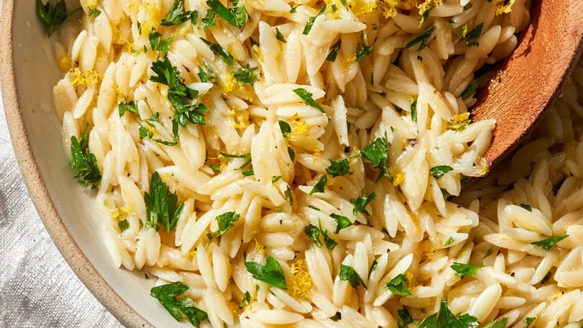 Zesty Lemon Orzo Pasta Dish: Bright & Simple Weeknight Meal